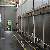 roller shutters as factory divider