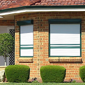 roller shutters for security on house